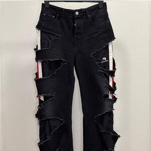 BALENCIAGA SIZE XS comfortable fit ripped denim.